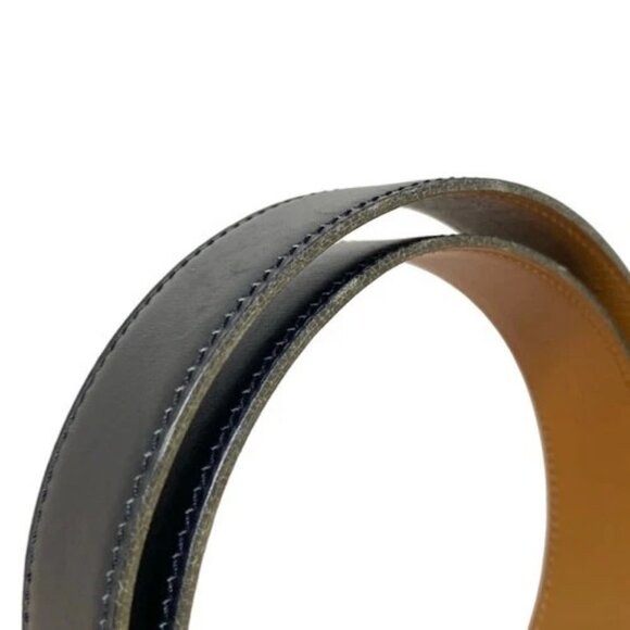 HERMES - Black Gold Veau Swift Circle T Belt main image 5